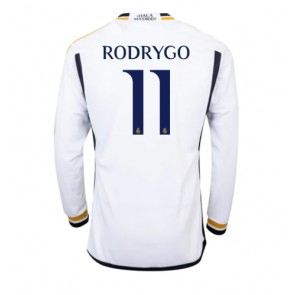 Real Madrid Rodrygo Goes #11 Hjemmebanetrøje 2023-24 Lange ærmer